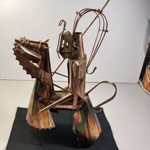 Copper Knight on Charger Armor Music box plays Camelot Countrycore Cottagecore